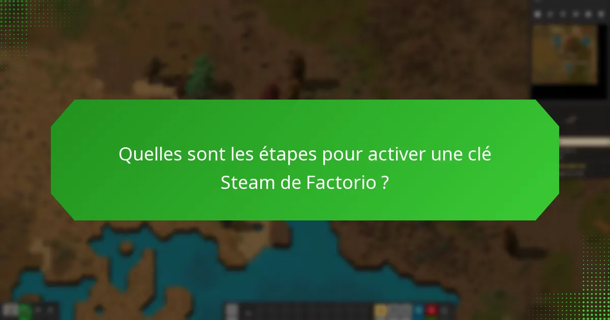 Quels détaillants proposent des clés Steam de Factorio ?