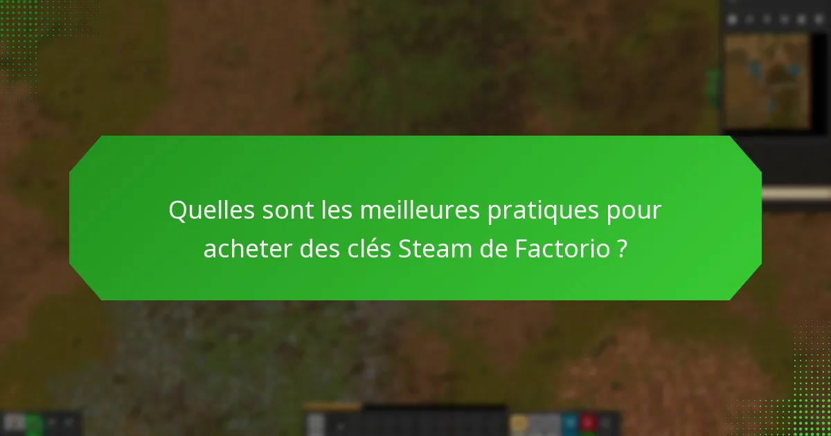 Comment comparer les prix des clés Steam de Factorio ?